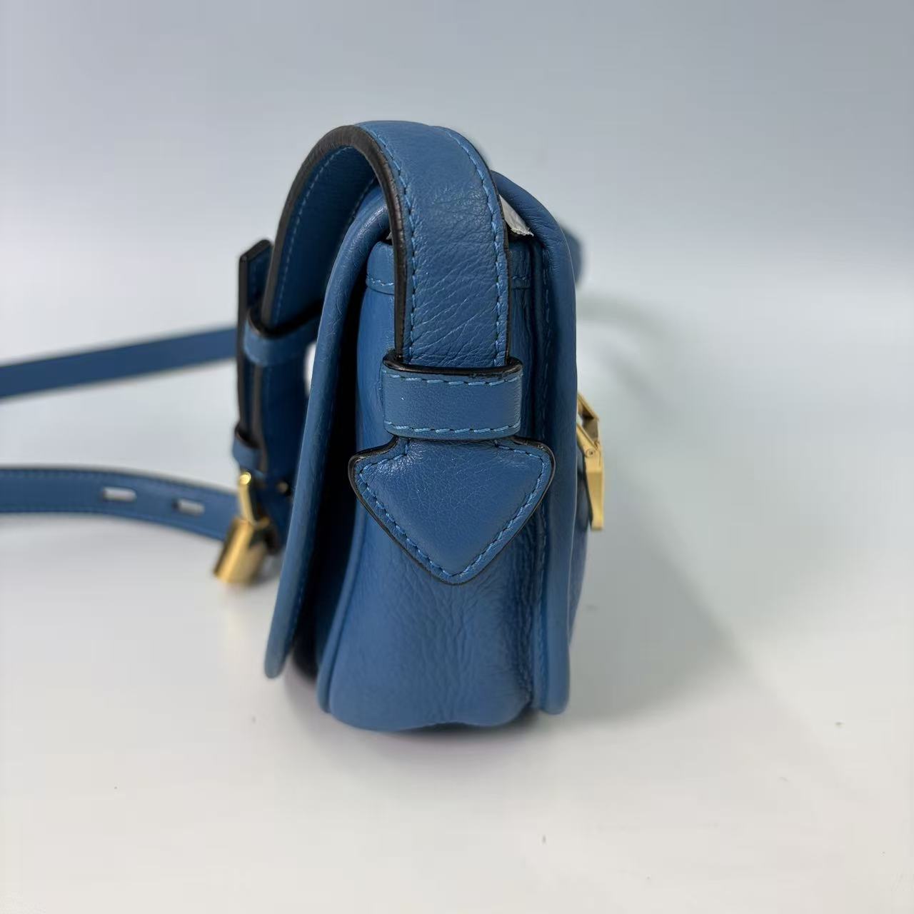 Loewe Heritage Leather Half-Moon Crossbody Bag