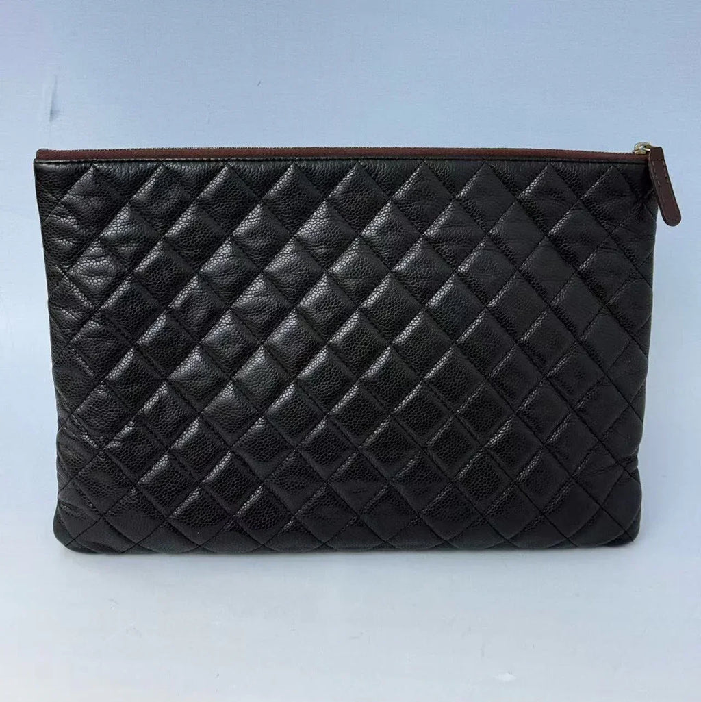Chanel Caviar Leather Classic Document Clutch