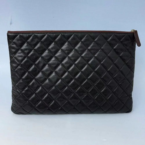 Pre-Owned - Chanel Caviar Leather Classic Document Clutch Authentic Luxury by LUXE LINK