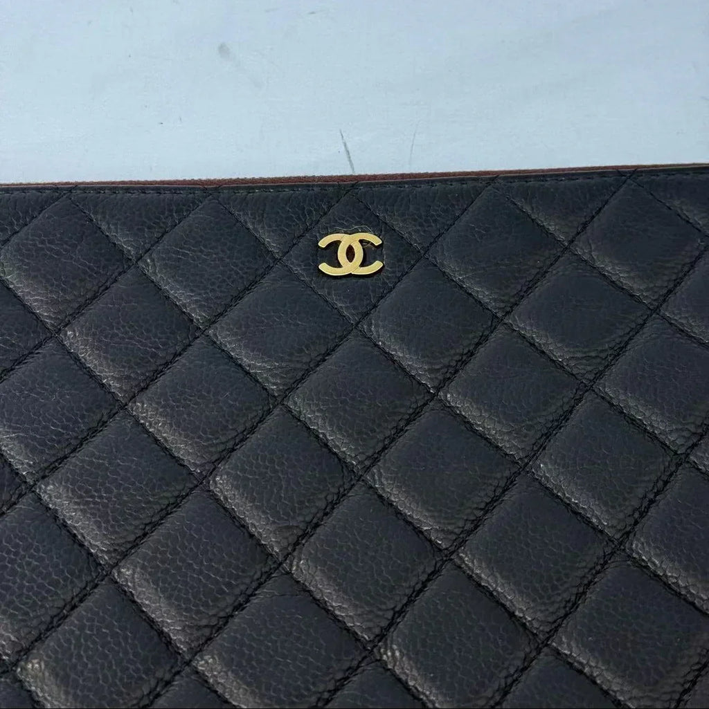Chanel Caviar Leather Classic Document Clutch