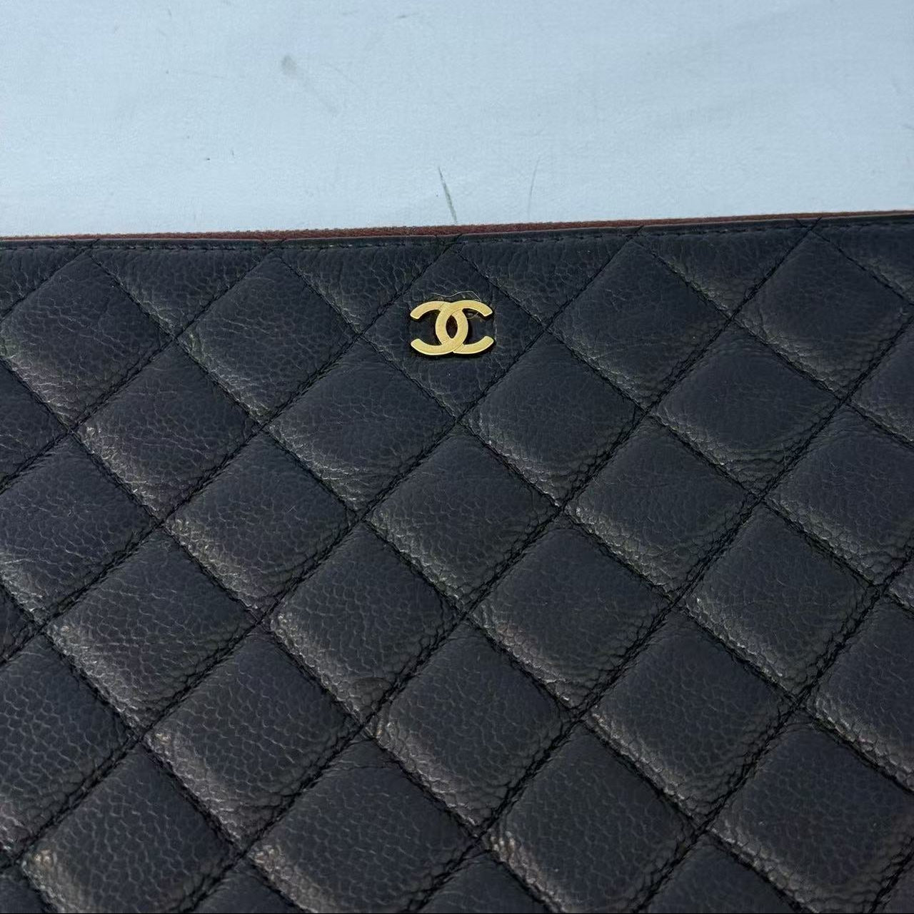 Chanel Caviar Leather Classic Document Clutch