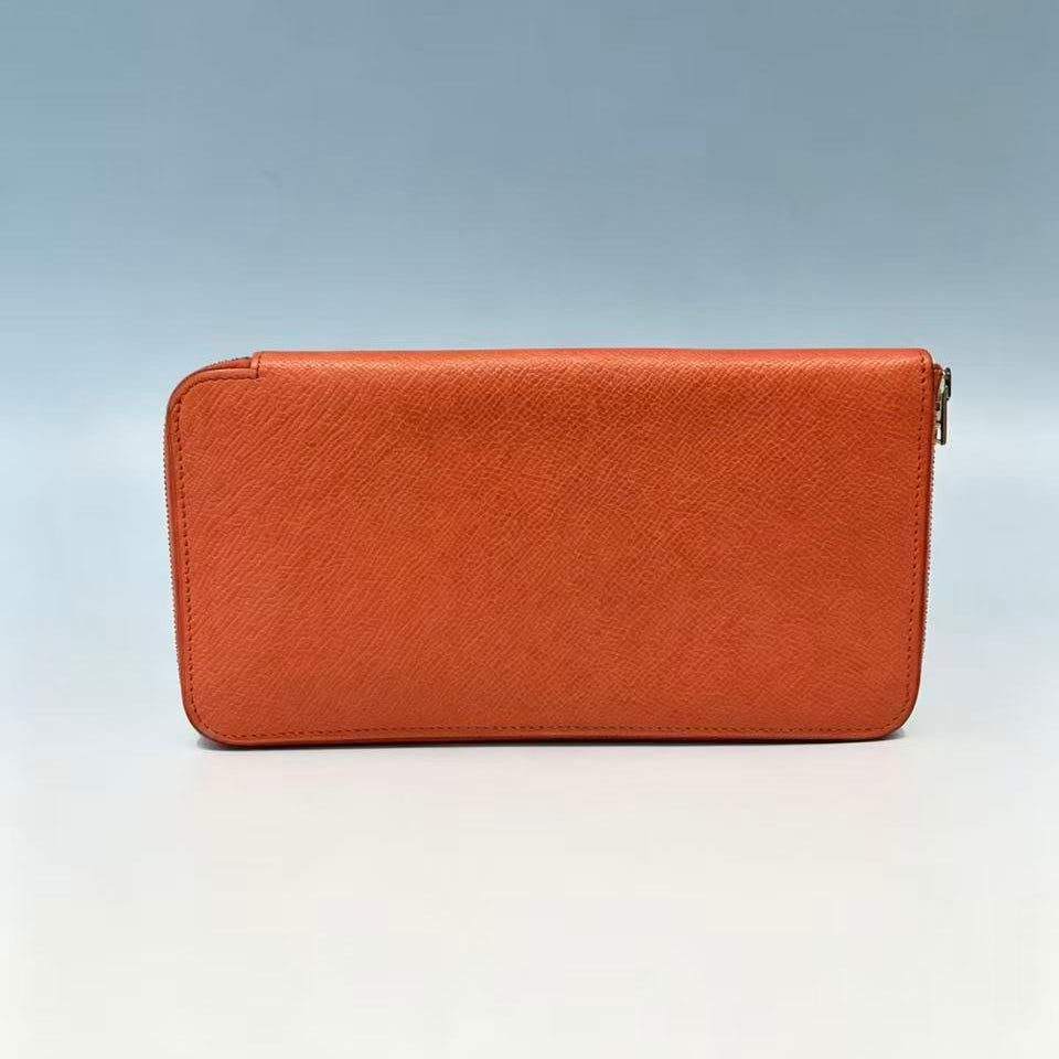 Hermès Silk'In Classic Long Wallet Coral Red