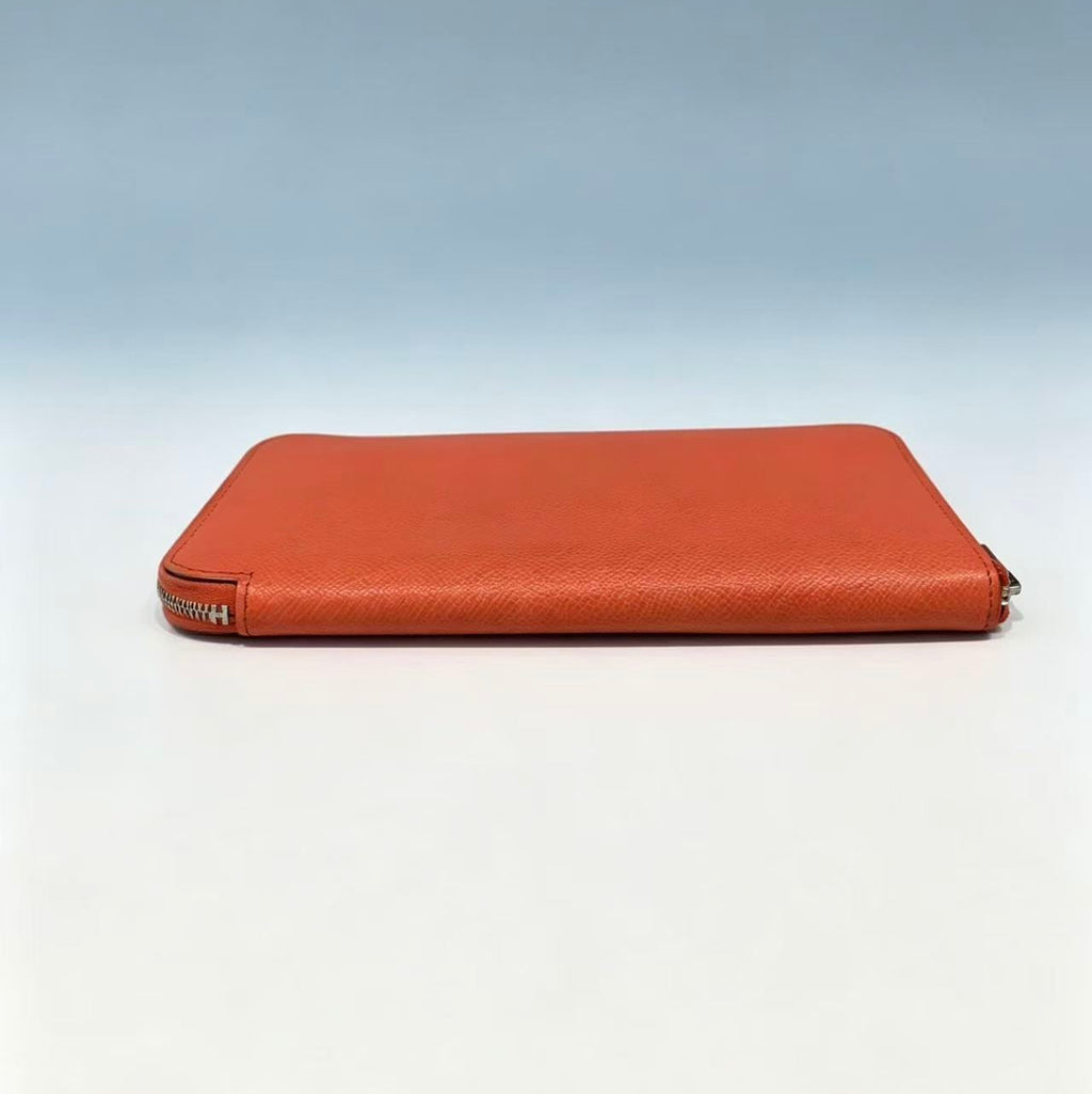 Hermès Silk'In Classic Long Wallet Coral Red
