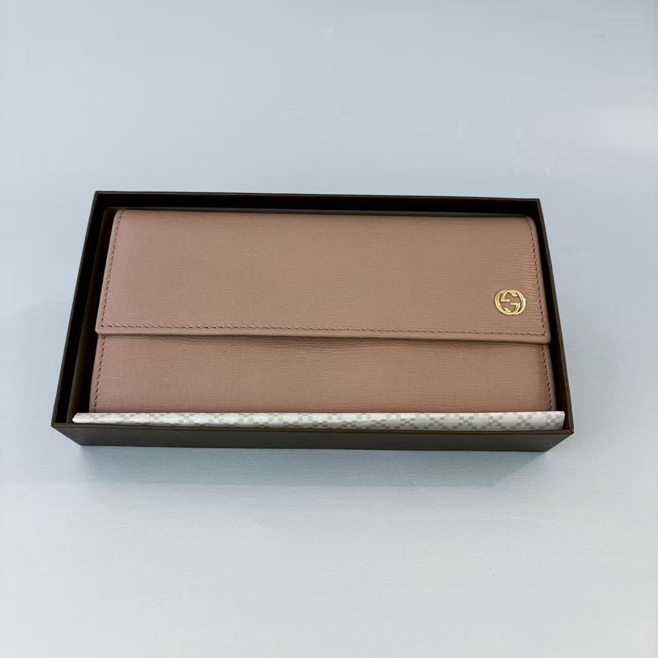 Gucci Classic Interlocking G Continental Wallet Dusty Pink