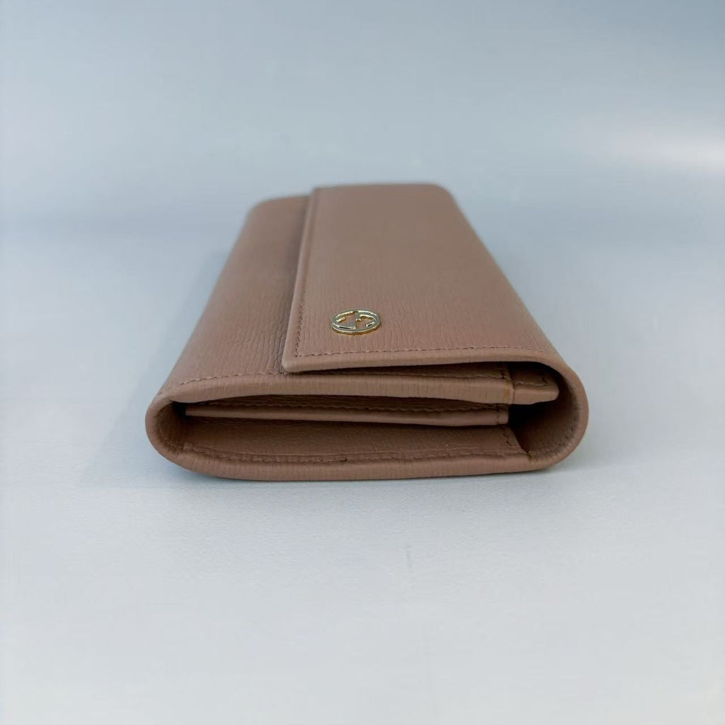 Gucci Classic Interlocking G Continental Wallet Dusty Pink