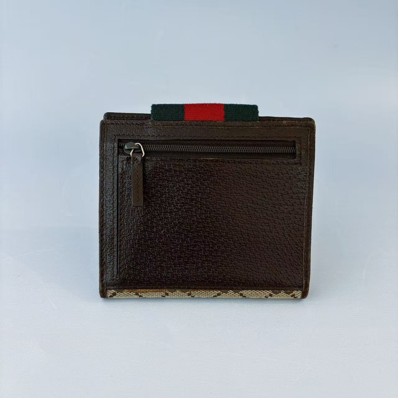 Gucci GG Supreme Ophidia Web Stripe French Wallet