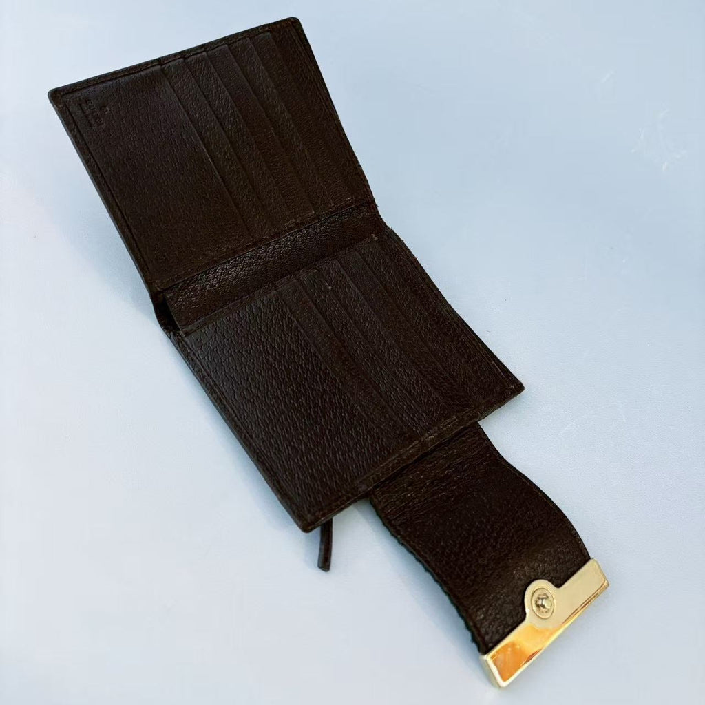 Gucci GG Supreme Ophidia Web Stripe French Wallet