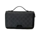 Gucci GG Supreme Black/Grey Travel Case Wallet