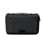 Gucci GG Supreme Black/Grey Travel Case Wallet