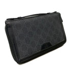 Gucci GG Supreme Black/Grey Travel Case Wallet