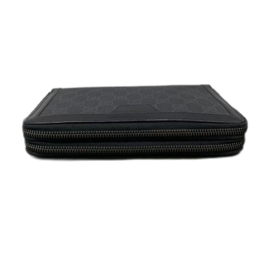 Gucci GG Supreme Black/Grey Travel Case Wallet