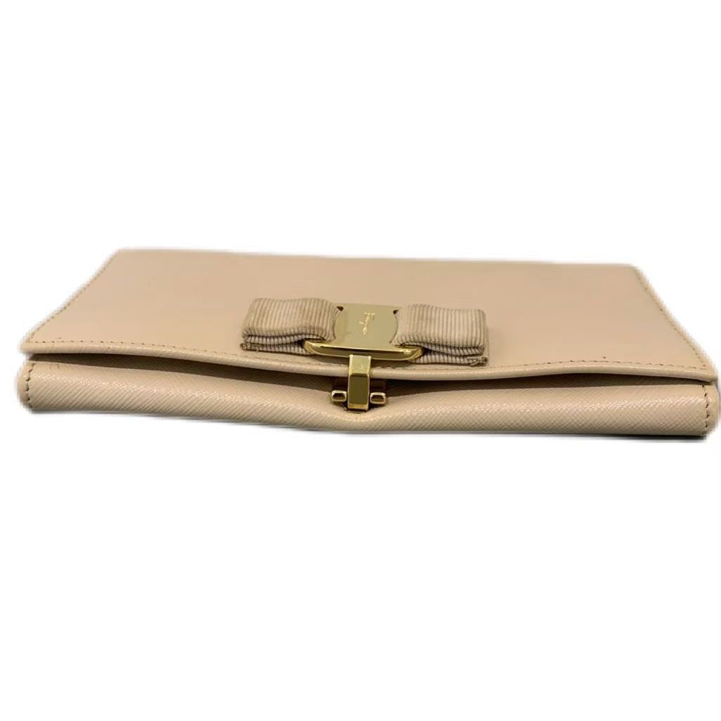 Salvatore Ferragamo Gancini Two-Tone Compact Bifold Wallet