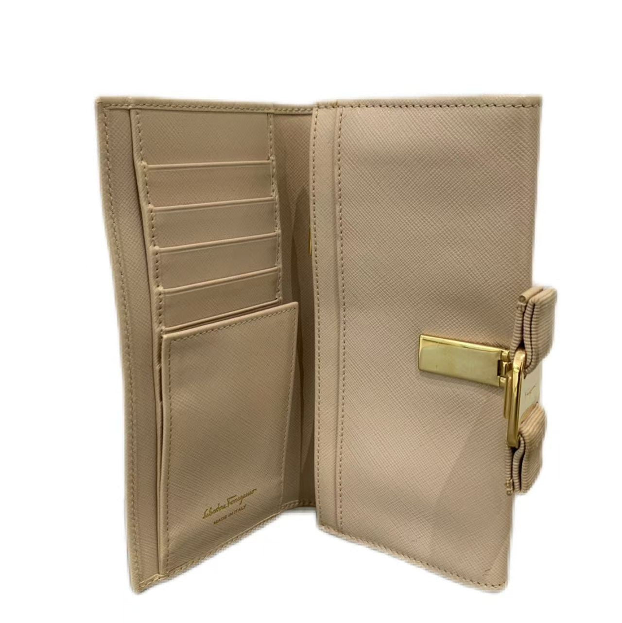 Salvatore Ferragamo Gancini Two-Tone Compact Bifold Wallet