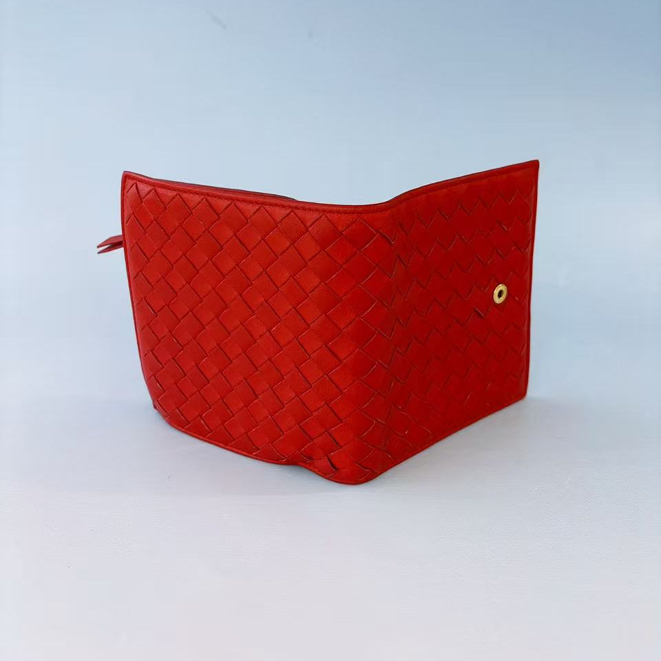 Bottega Veneta Maxi Intrecciato Cassette Tri-fold Wallet