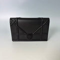 Christian Dior Diorama Clutch with Chain in Ultra-Black Studded Cannage Calfskin