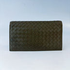 Bottega Veneta Intrecciato Leather Wallet on Chain Grays
