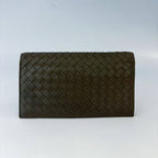 Bottega Veneta Intrecciato Leather Wallet on Chain Grays