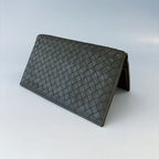 Bottega Veneta Intrecciato Leather Wallet on Chain Grays