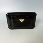 Prada Saffiano Lux Turn-Lock Flap Clutch Bag (Wallet on Chain)