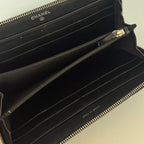 Chanel Classic Zipped Wallet in Black Quilted Patent Leather