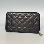 Chanel Cambon Line Ligne Zipped Long Wallet Organiser