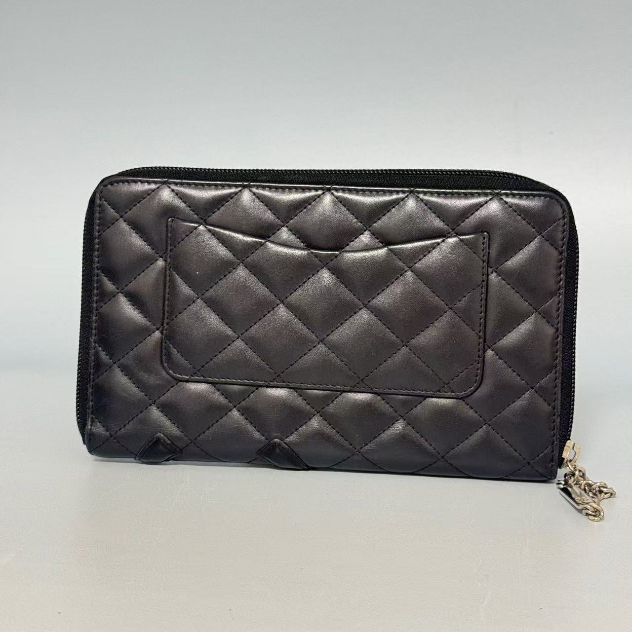 Chanel Cambon Line Ligne Zipped Long Wallet Organiser