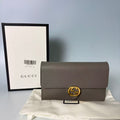 Gucci Interlocking G Dollar Calf Leather Chain Wallet (WOC)