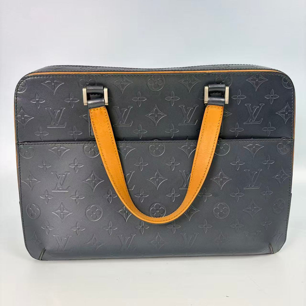 Louis Vuitton Matte Monogram Glace Elvin Business Bag