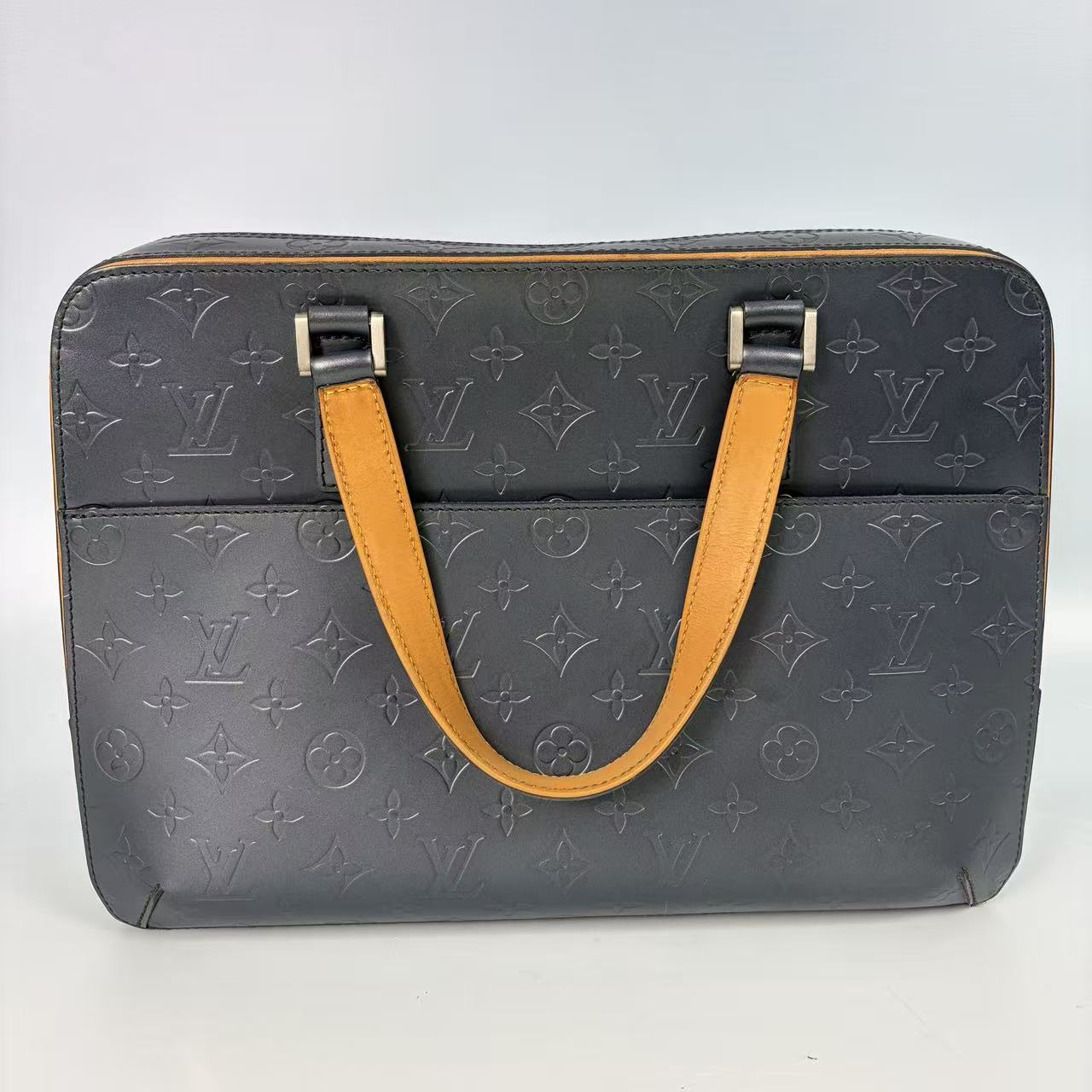 Louis Vuitton Matte Monogram Glace Elvin Business Bag