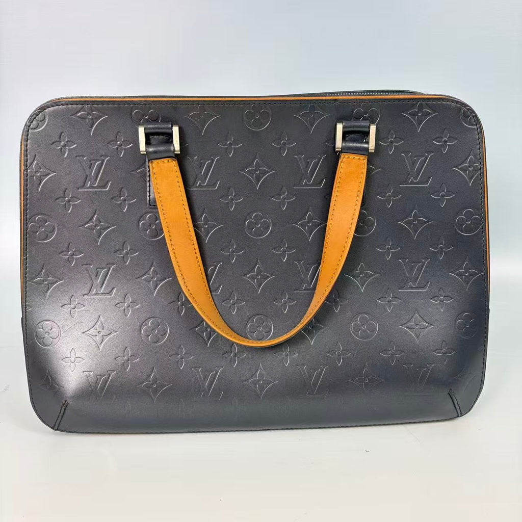Louis Vuitton Matte Monogram Glace Elvin Business Bag