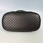 Gucci Black Microguccissima Leather Dome Satchel with Crossbody Strap