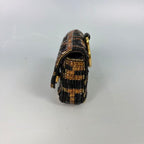 Fendi Nano Baguette Charm with Beaded FF Zucca Pattern
