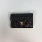 Chanel Classic Flap Card Holder Gold Tone Hardware