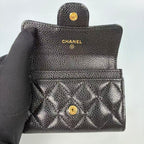 Chanel Classic Flap Card Holder Gold Tone Hardware