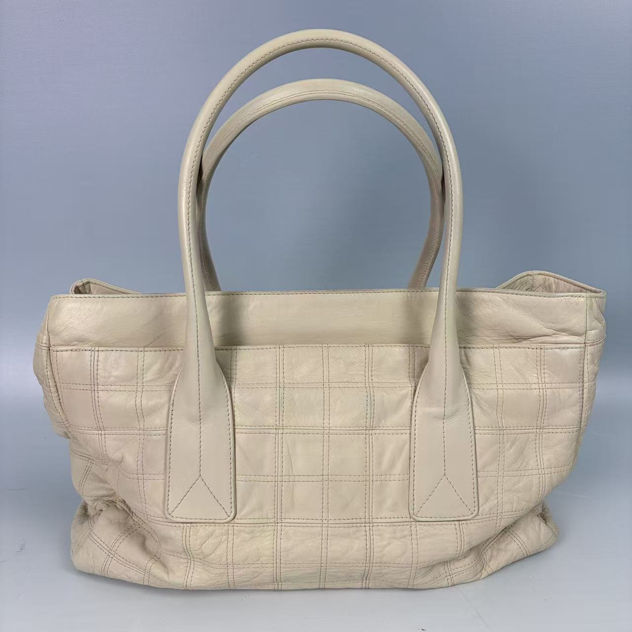 Chanel Chocolate Bar Stitch Leather Tote Bag