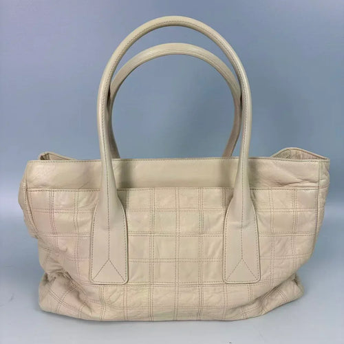 Pre-Owned - Chanel Chocolate Bar Stitch Leather Tote Bag Authentic Luxury by LUXE LINK