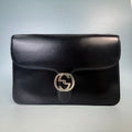 Gucci Vintage Interlocking G Smooth Leather Flap Shoulder Bag