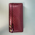 Gucci Metallic Pink Microguccissima Patent Leather Heart Flap Wallet