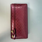 Gucci Metallic Pink Microguccissima Patent Leather Heart Flap Wallet