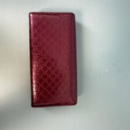 Gucci Metallic Pink Microguccissima Patent Leather Heart Flap Wallet