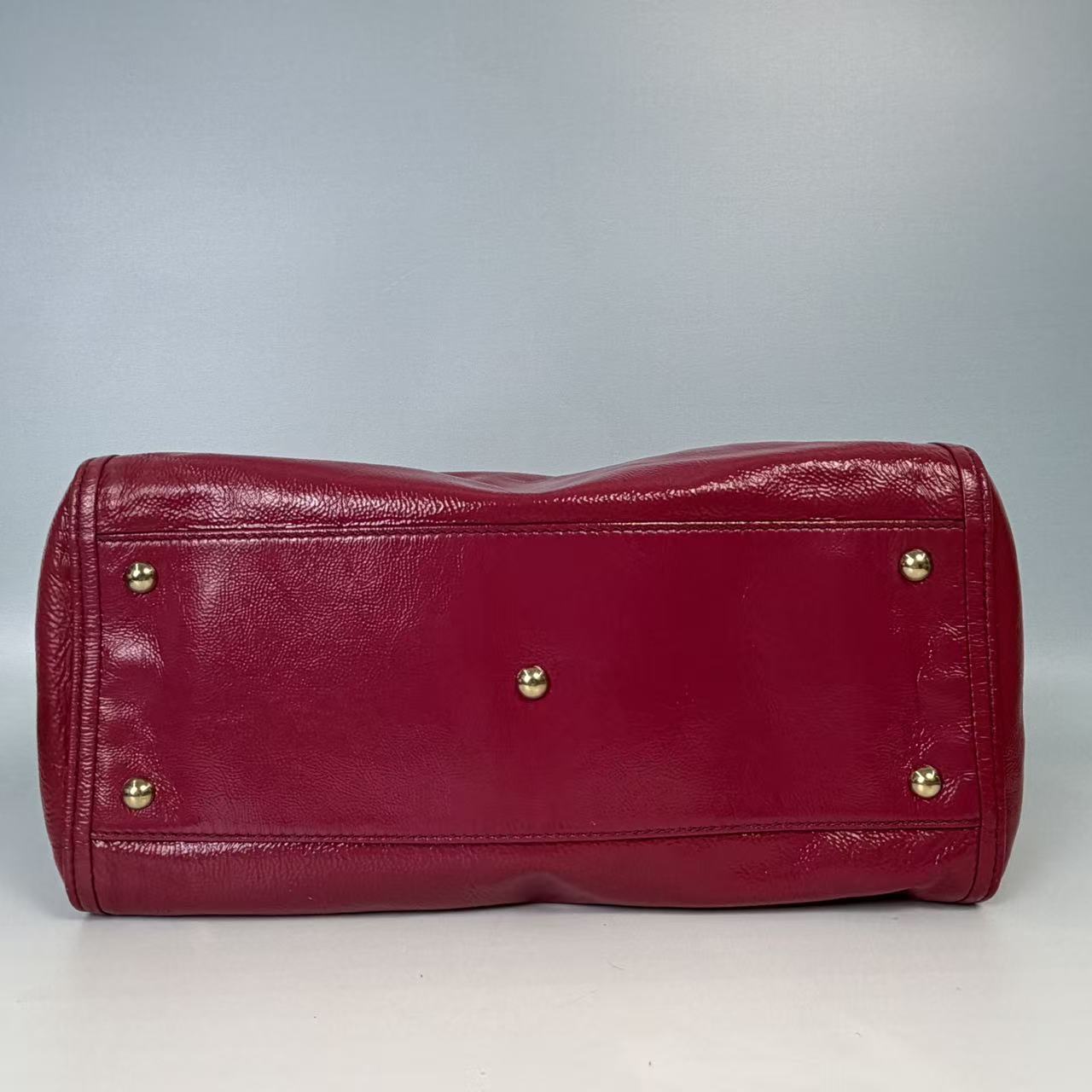 Gucci Soho Interlocking G Patent Leather Satchel with Tassel