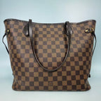 Louis Vuitton Neverfull MM Medium Tote Bag in Damier Ebene Canvas