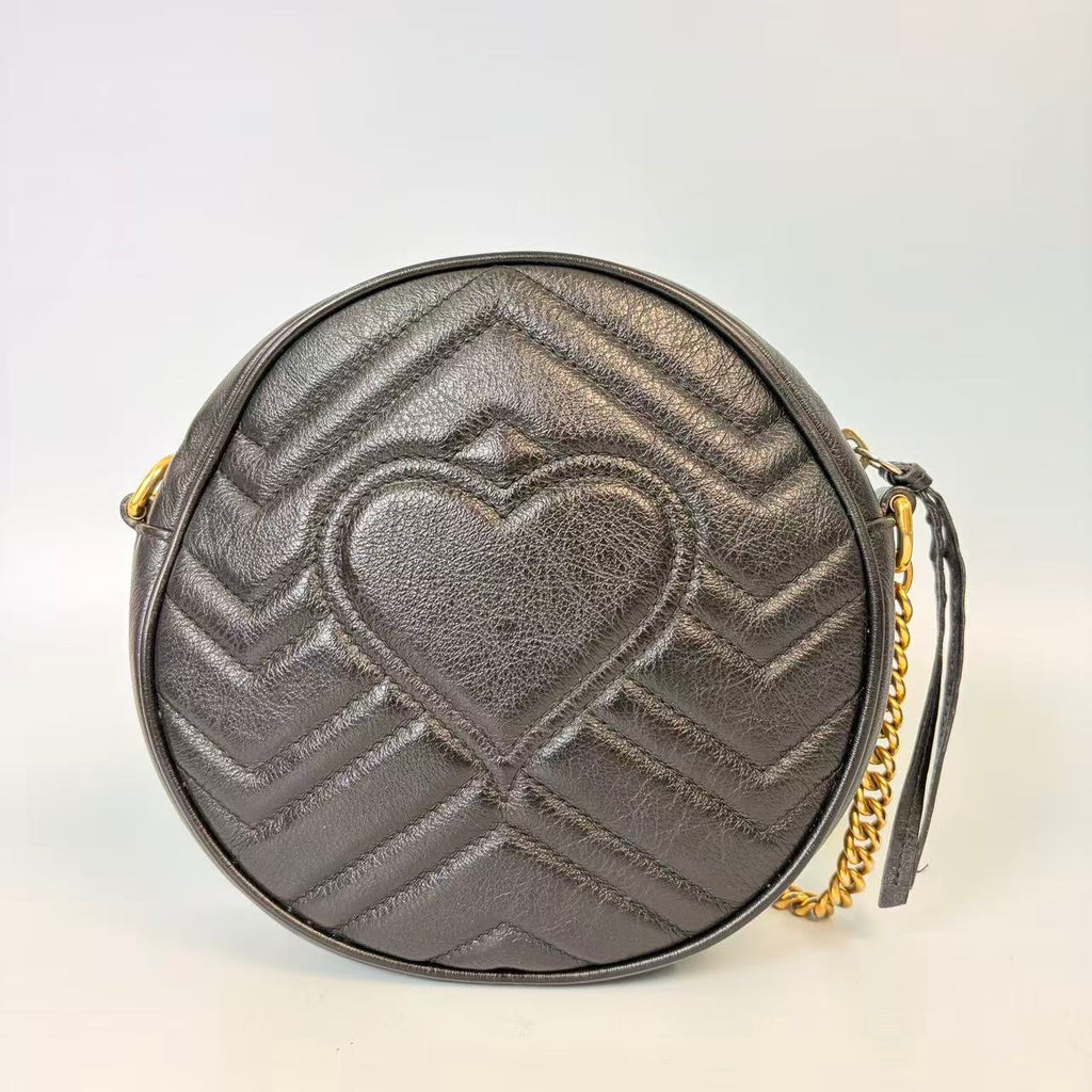 Gucci GG Marmont Matelassé Round Crossbody Bag