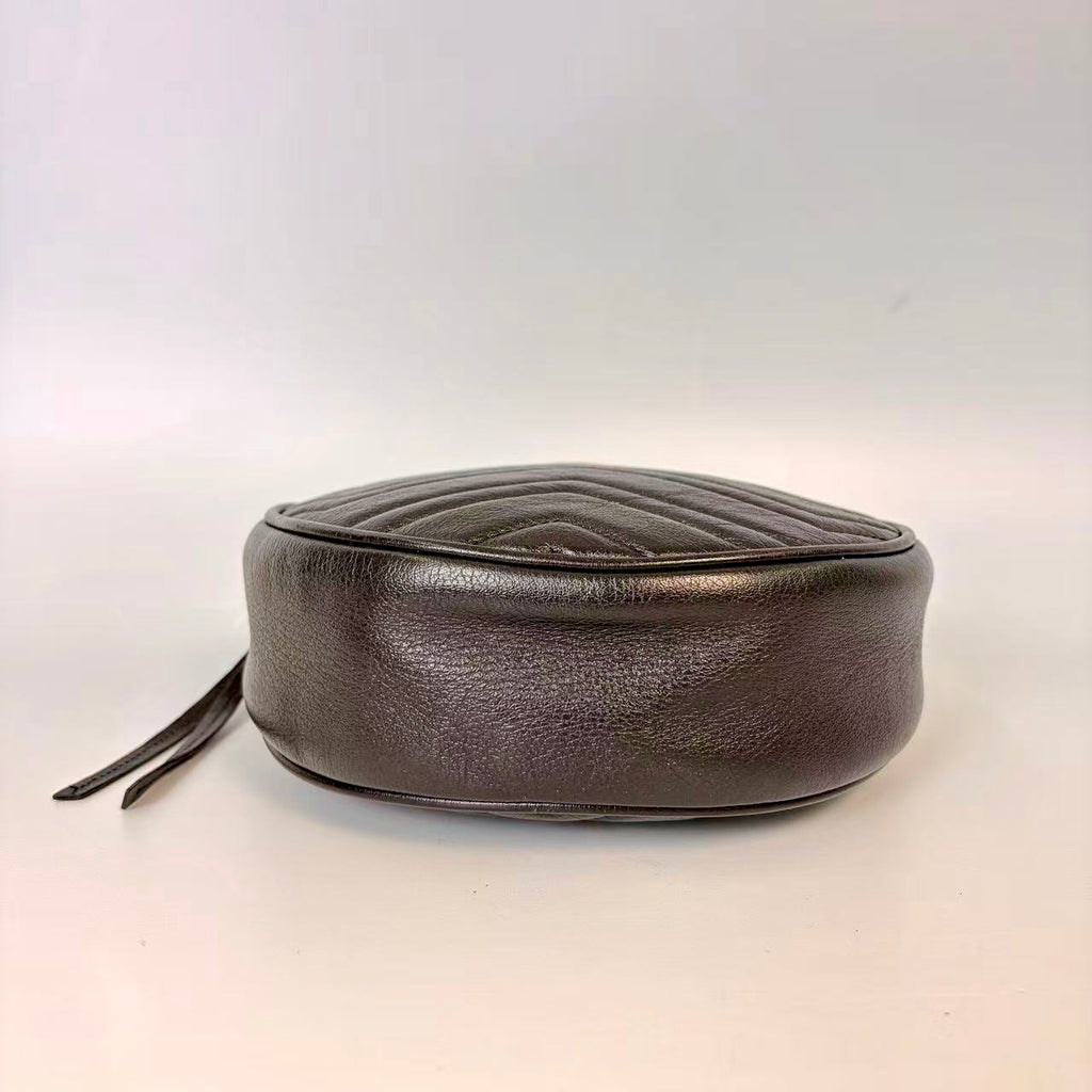Gucci GG Marmont Matelassé Round Crossbody Bag