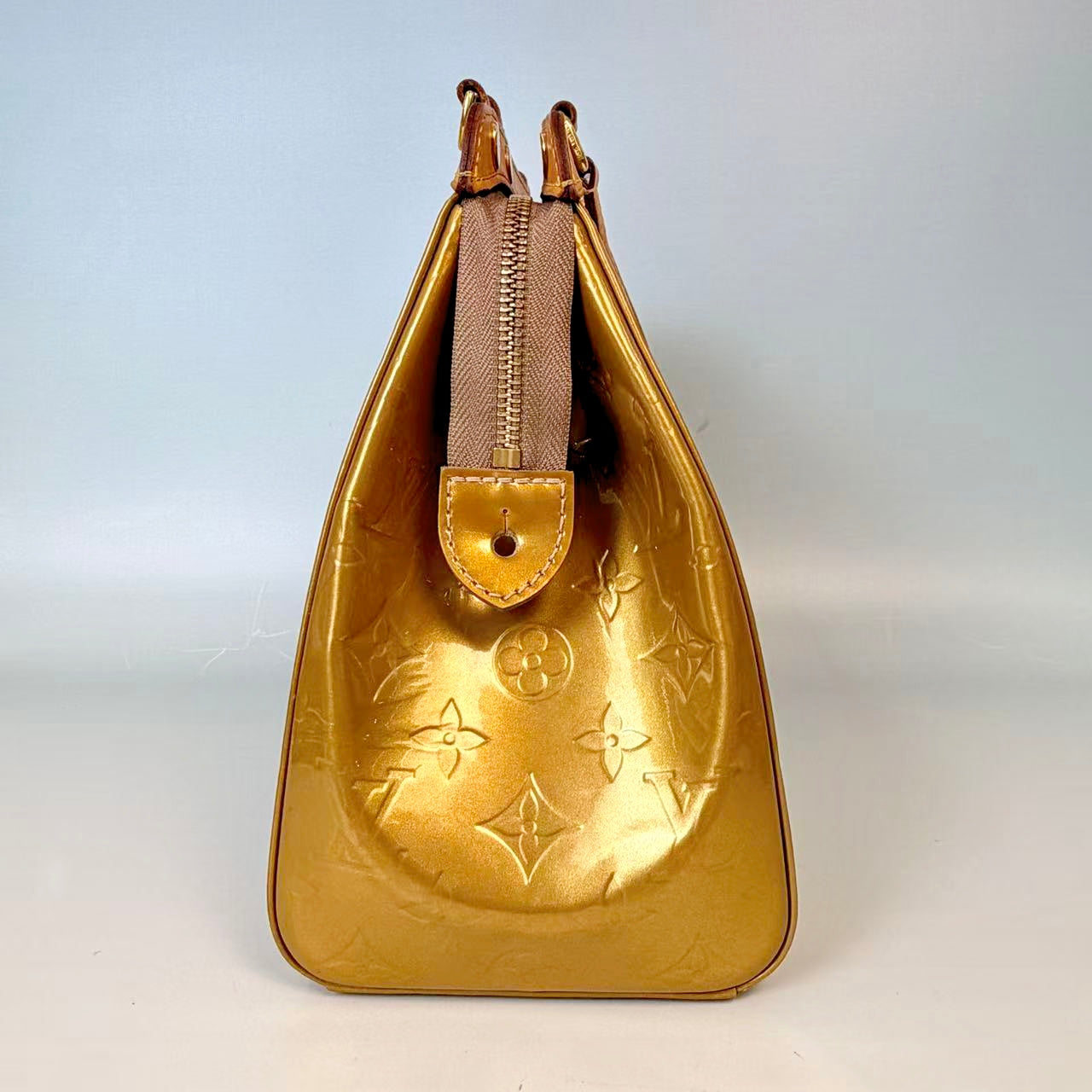 Louis Vuitton Monogram Vernis Brea in Gold