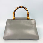 Gucci Nymphaea Leather Bamboo Top Handle Bag