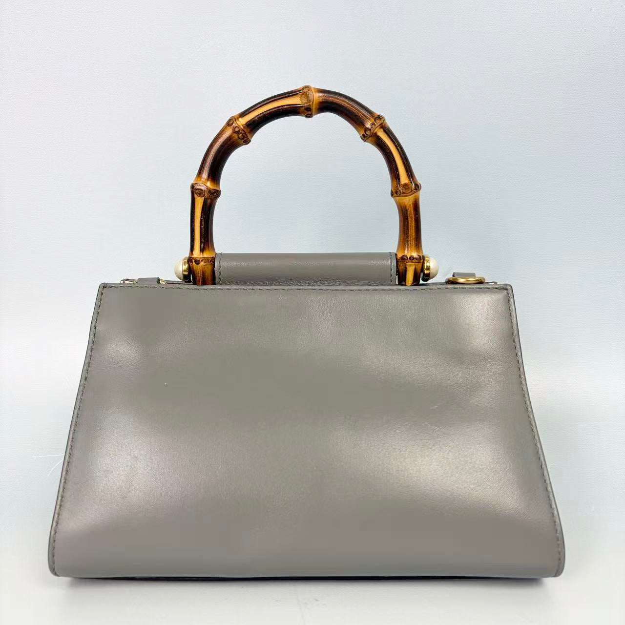 Gucci Nymphaea Leather Bamboo Top Handle Bag