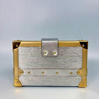 Louis Vuitton Metallic Silver and Gold Epi Petite Malle Crossbody bag