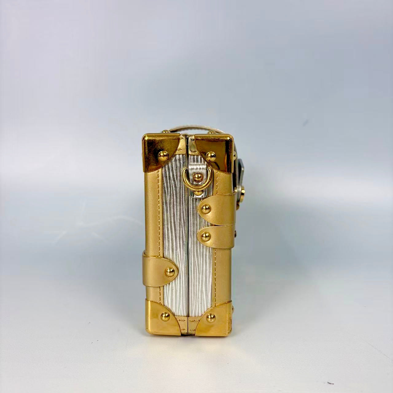 Louis Vuitton Metallic Silver and Gold Epi Petite Malle Crossbody bag