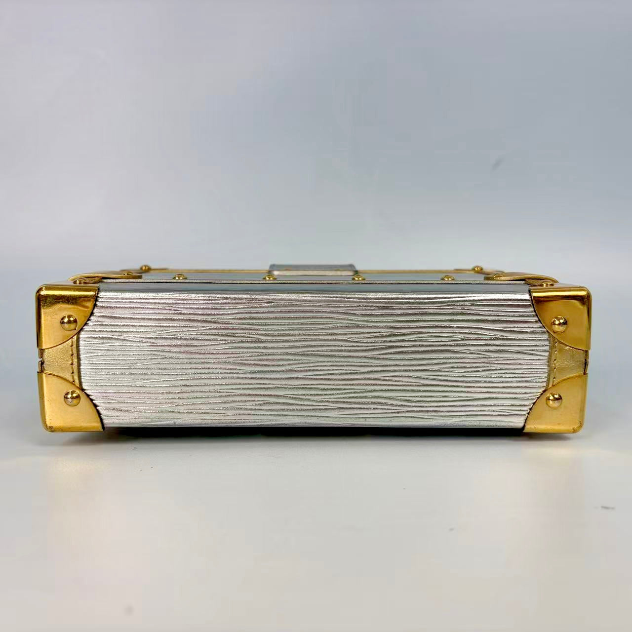 Louis Vuitton Metallic Silver and Gold Epi Petite Malle Crossbody bag